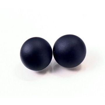 Glass eyes matted black
