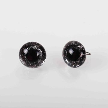 Twinkle glass eyes black/silver
