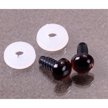 Plastic safety eyes dark brown