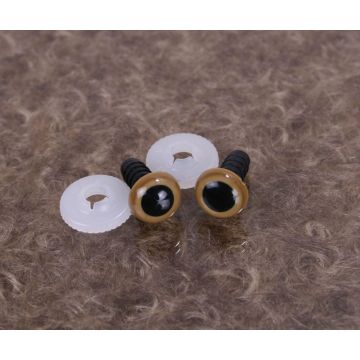 Plastic safety eyes beige