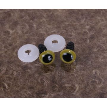 Plastic safety eyes olive green